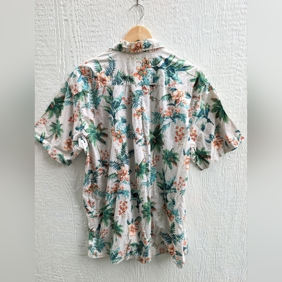 Cooke Street 100% Cotton Floral Hawaiian Button Up Shirt Men's Large - Picture 4 of 4